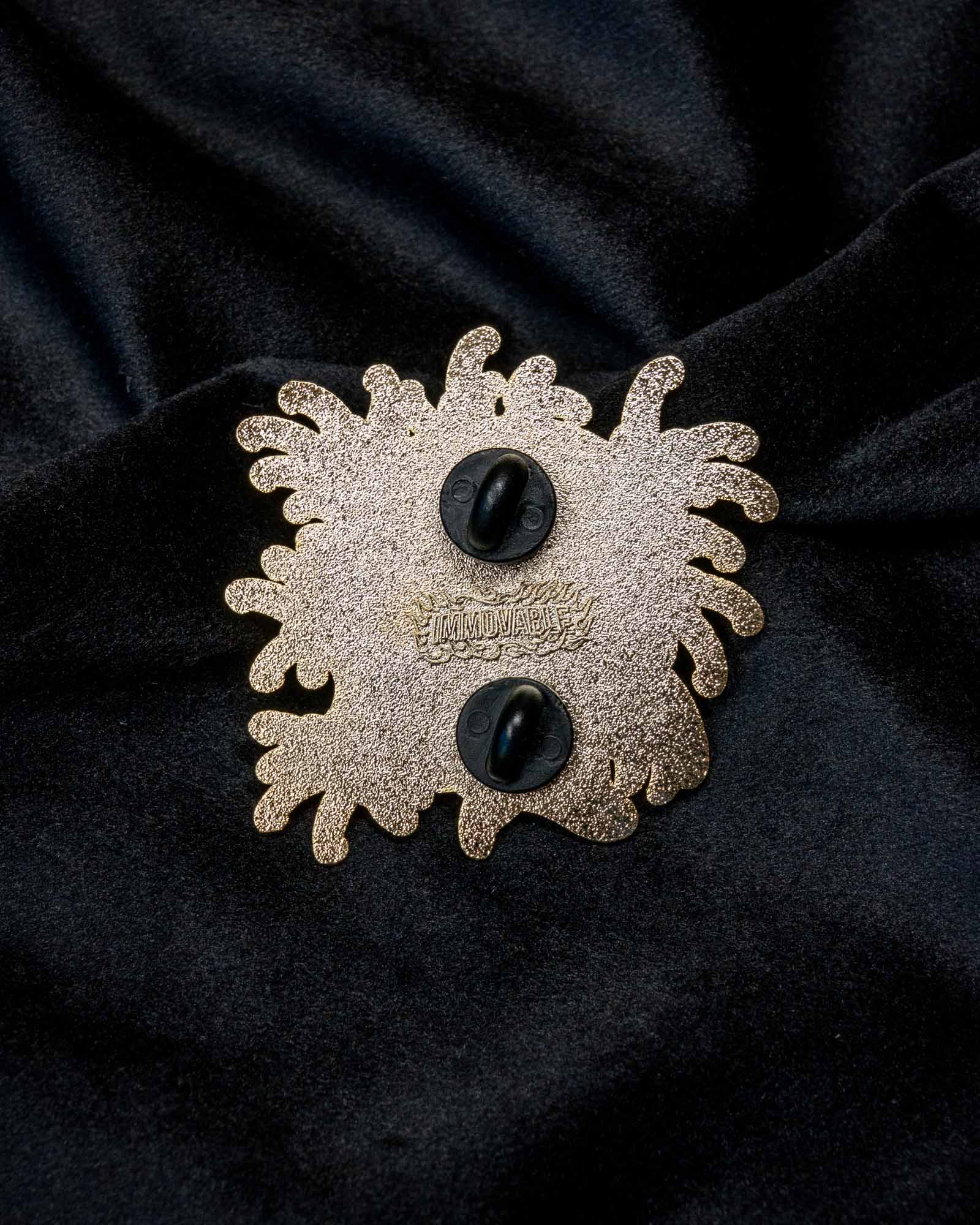 Kappa enamel pin from the Immovable collection by Geoffrey Wong, featuring a Japanese river spirit design representing strength and respect for nature.