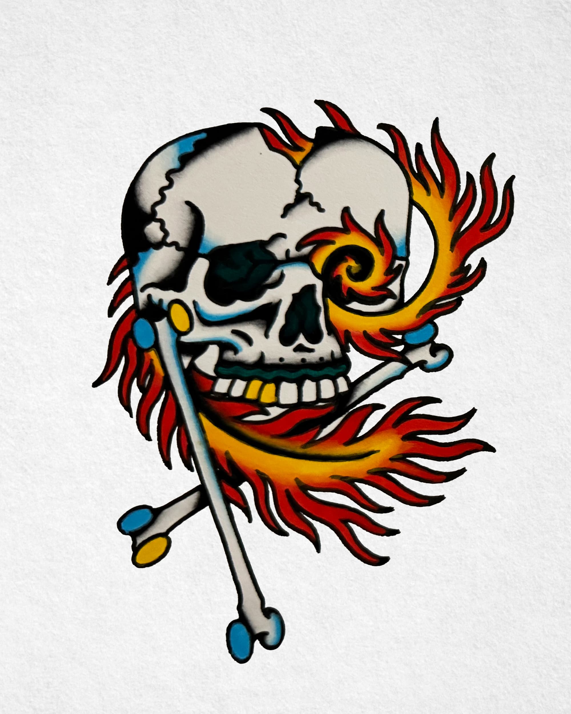 Spiral Flame Skull