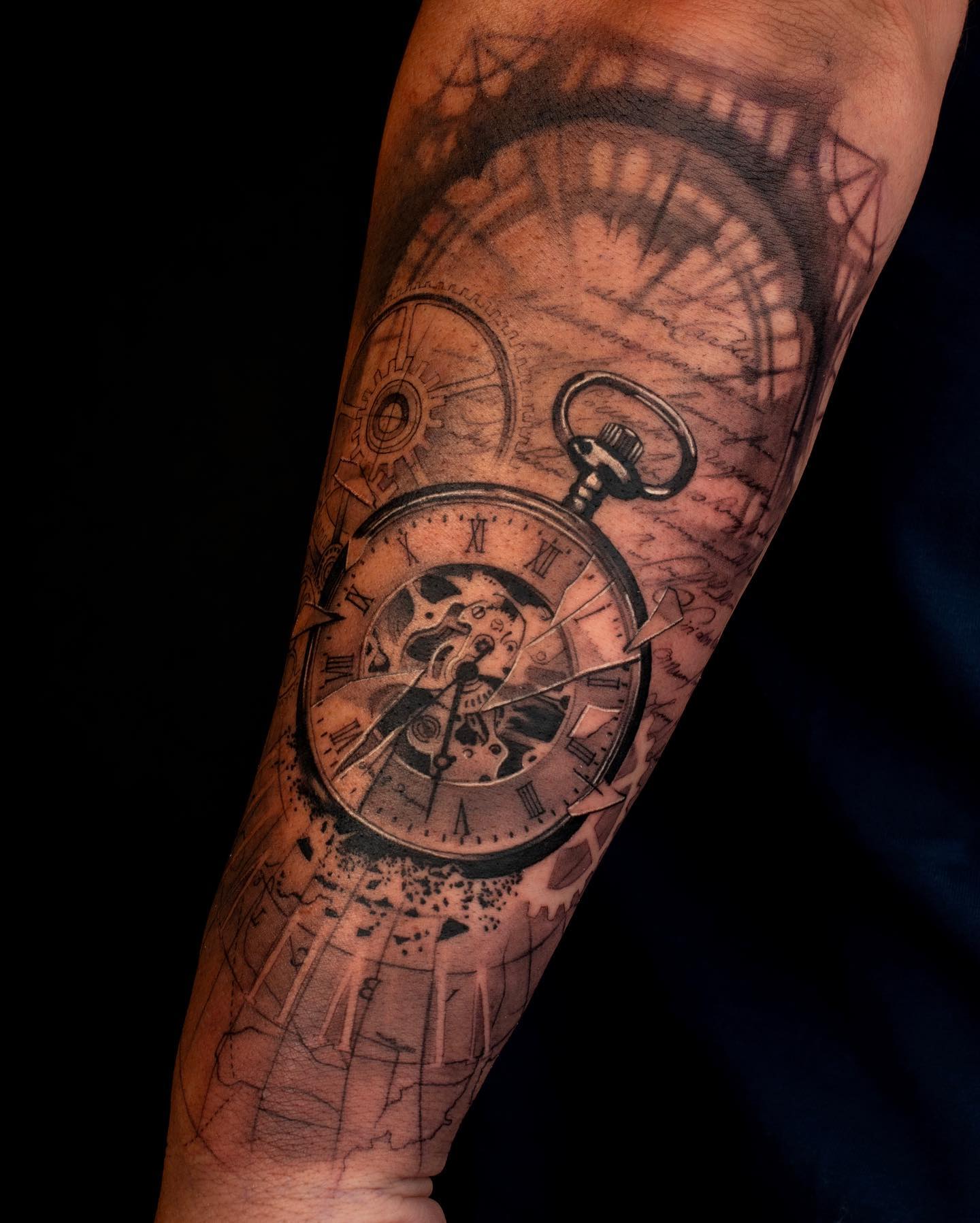 Clock tattoo reference 1