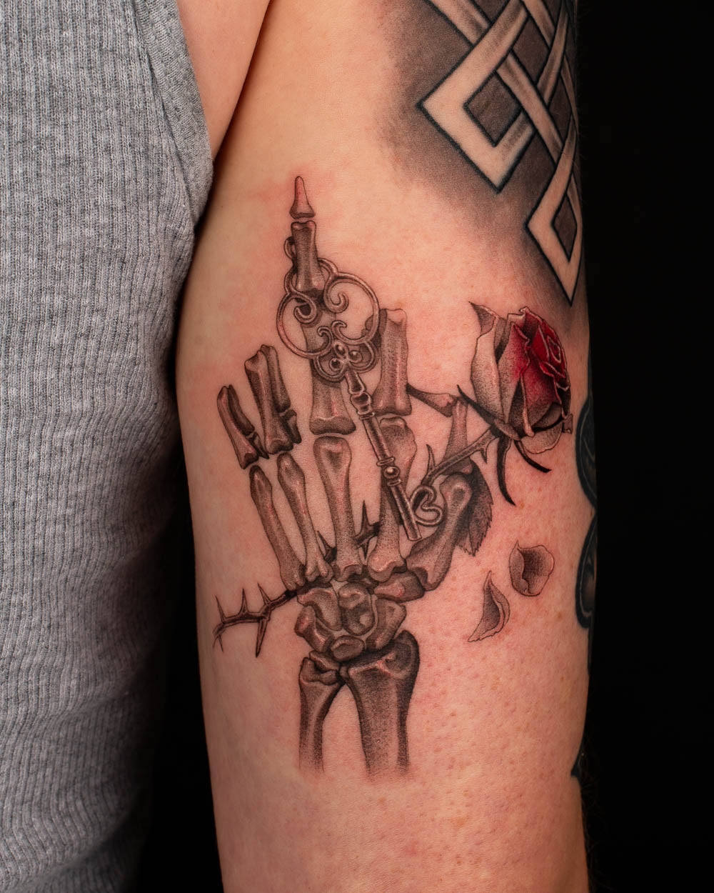 Skull and Rose tattoo reference 2