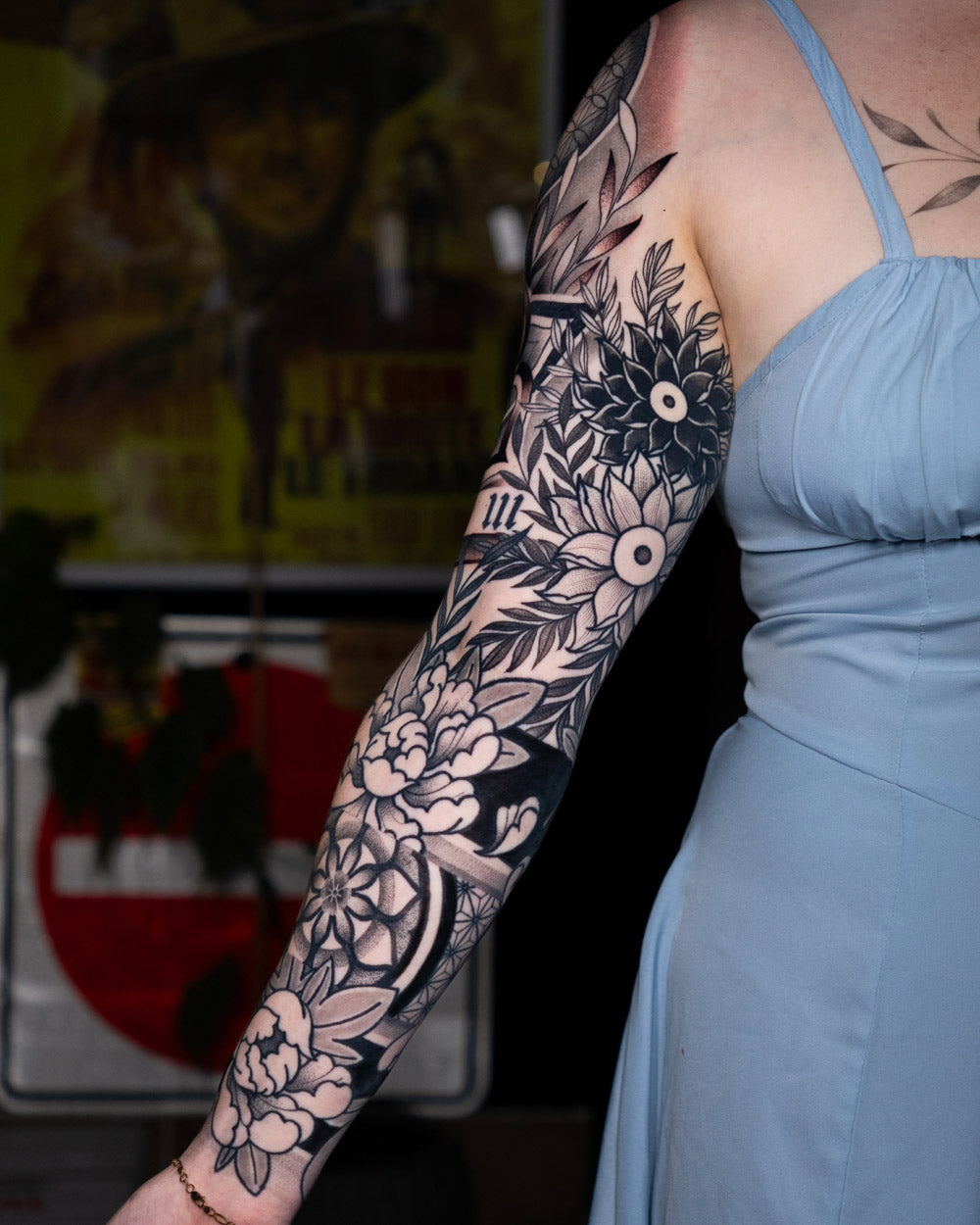 Floral Sleeve tattoo reference 3