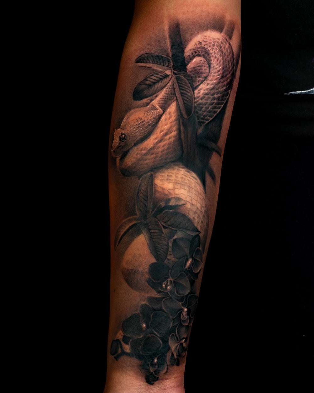 Snake and Flower tattoo reference 3